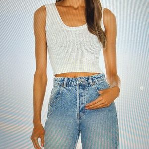 NWT!! ROLLA’s small crop camisole in off white